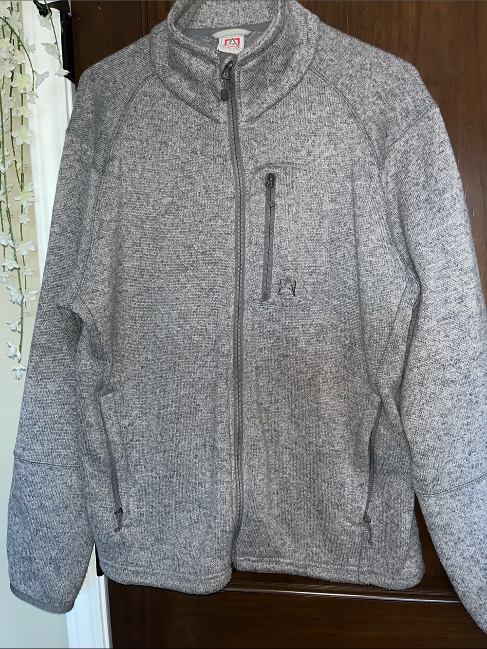 Avalanche Men's Gray Full-Zip Knit Jacket
